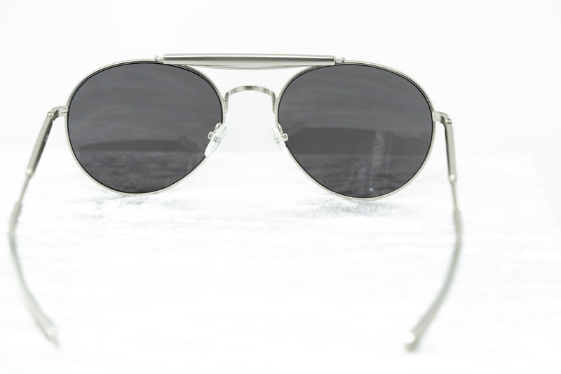 Yohji Yamamoto Unisex Sunglasses Round Silver and Dark Grey Lenses Category 3 - YY12RIDERC1SUN - WatchPilot