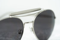 Yohji Yamamoto Unisex Sunglasses Round Silver and Dark Grey Lenses Category 3 - YY12RIDERC1SUN - WatchPilot