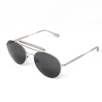 Yohji Yamamoto Unisex Sunglasses Round Silver and Dark Grey Lenses Category 3 - YY12RIDERC1SUN - WatchPilot