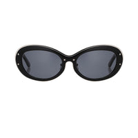 Yohji Yamamoto Women Sunglasses Cat Eye Black/Silver and Grey Lenses - 9YYHDRAGONFLYC1BLK - WatchPilot