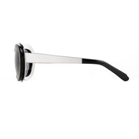 Yohji Yamamoto Women Sunglasses Cat Eye Black/Silver and Grey Lenses - 9YYHDRAGONFLYC1BLK - WatchPilot