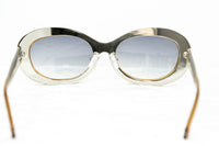 Yohji Yamamoto Women Sunglasses Cat Eye Brown/Silver and Grey Graduated Lenses - 9YYHDRAGONFLYC2BWN - WatchPilot