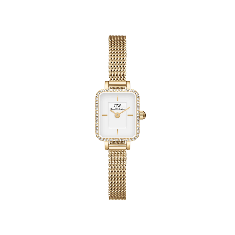 Daniel Wellington Quadro Mini Lumine Bezel Gold Watch DW00100730