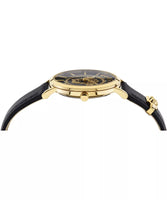 Versace Essential Ladies Black Gold Watch VEK400421