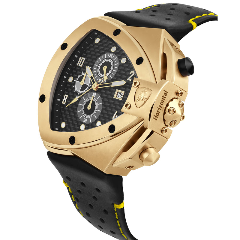 Tonino Lamborghini T20SH-B Spyder Horizontal Men's Gold Chronograph Watch