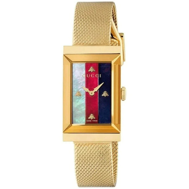 Gucci YA147410 Ladies G-Frame Gold Watch