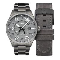 Analogue Watch - AVI-8 Marine Grey Hawker Harrier II Chronograph Watch AV-4073-44