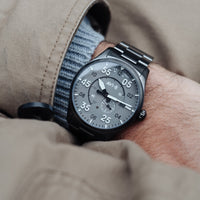 Analogue Watch - AVI-8 Marine Grey Hawker Harrier II Chronograph Watch AV-4073-44