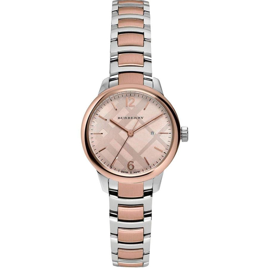 Burberry women's rose gold watch hotsell