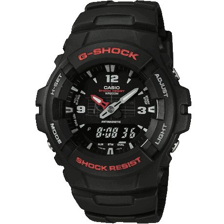 Analogue Watch - Casio G-Shock Men's Black Watch G-100-1BVMES