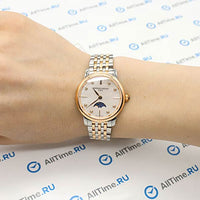 Analogue Watch - Frederique Constant Ladies Fc Slimline Moonphase Two-Tone Watch FC-206MPWD1S2B