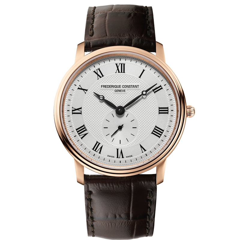 Analogue Watch - Frederique Constant Men's Fc Slimline Small Seconds Brown Watch FC-235M4S4