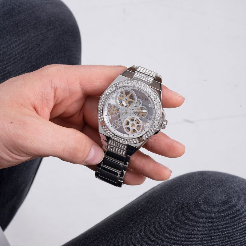Guess GW0323G1 Men\'s Big from WatchPilot™ Silver Watch Reveal