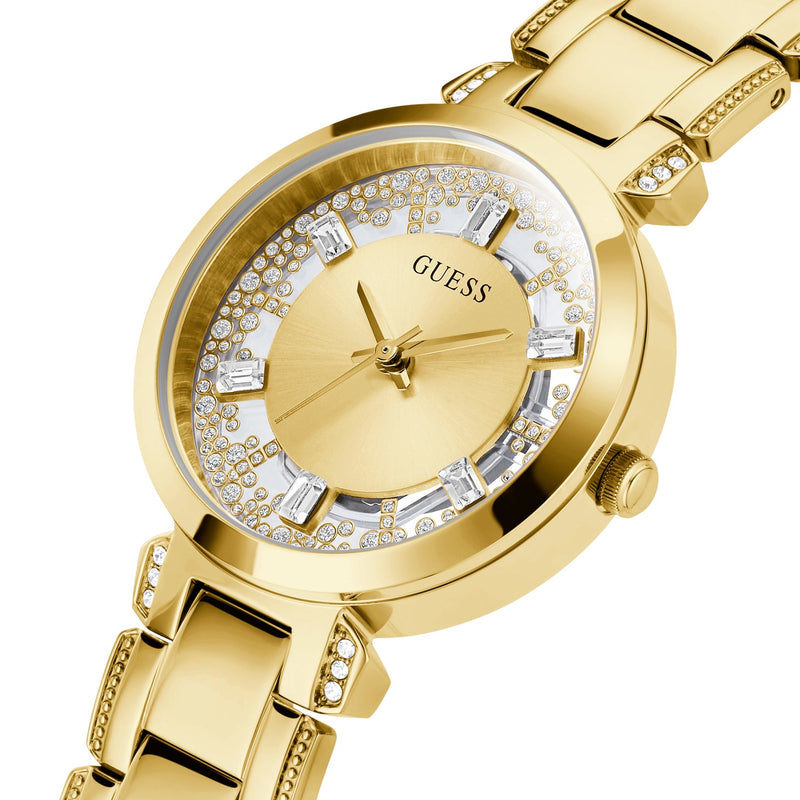 Analogue Watch - Guess GW0470L2 Ladies Crystal Clear Gold Watch