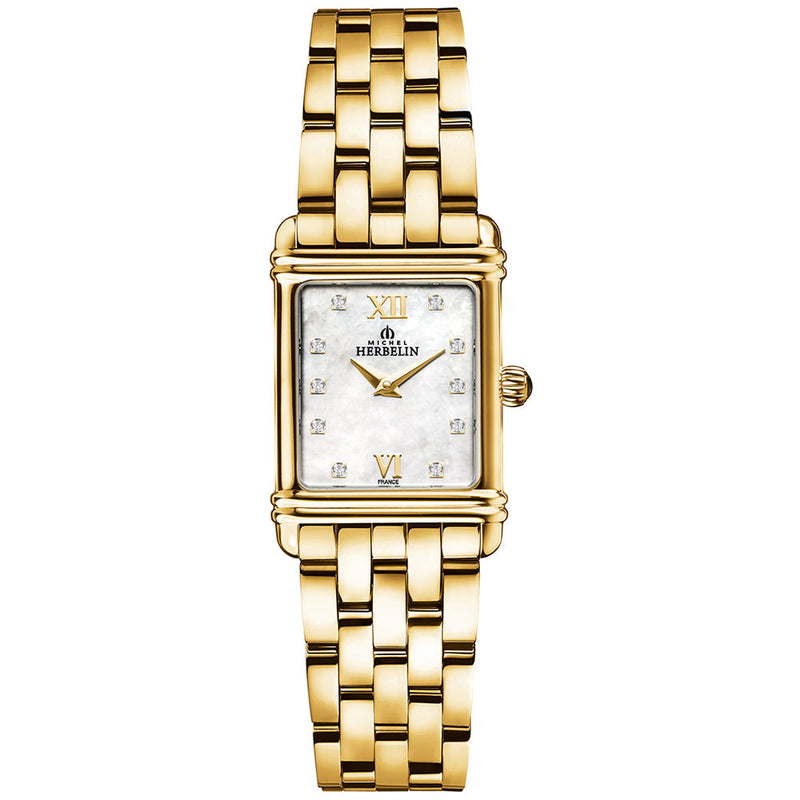 Analogue Watch - Herbelin Art Deco Ladies Gold Watch 17478BP59