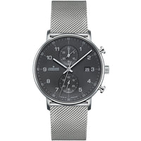 Analogue Watch - Junghans Form C Chronoscope Men's Silver Watch 41/4877.44