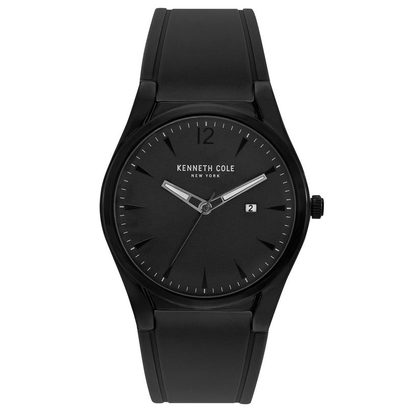 Analogue Watch - Kenneth Cole Men's Black Watch KC51086001