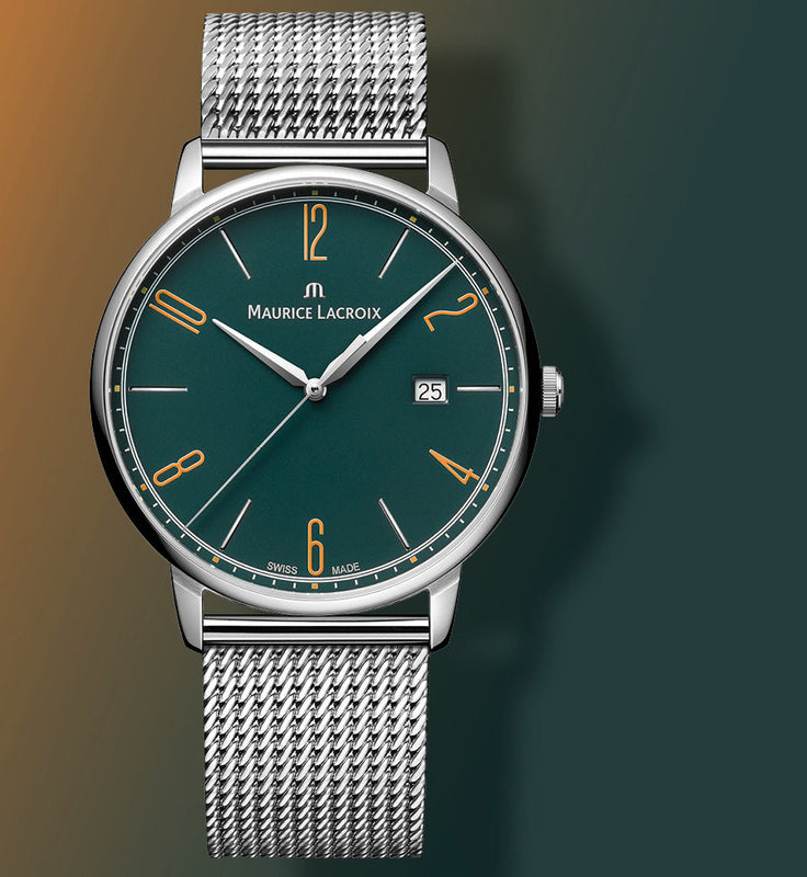 Maurice Lacroix Men\'s Quartz Watch from EL1118-SS006-620-1 WatchPilot™ Date Eliros Green