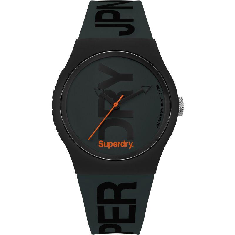 Analogue Watch - Men's Urban Brand Fluoro Matte Green Rubber Strap Superdry Watch SYG189NB