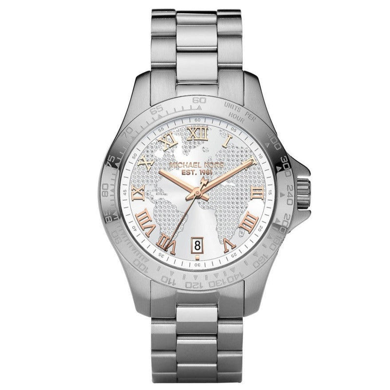 Analogue Watch - Michael Kors MK5958 Ladies Layton Silver Pave Dial Watch