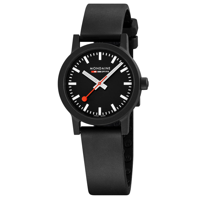 Analogue Watch - Mondaine Essence Unisex Black Watch MS1.32120.RB