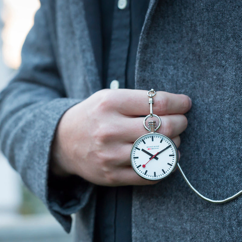 Analogue Watch - Mondaine Unisex White Pocket Watch A660.30316.11SBB