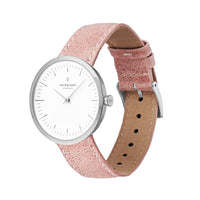 Analogue Watch - Nordgreen Infinity Pink Leather 32mm Silver Case Watch