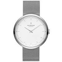 Analogue Watch - Nordgreen Infinity Silver Mesh 32m Silver Case Watch