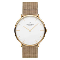 Analogue Watch - Nordgreen Native Gold Mesh 32mm Gold Case Watch