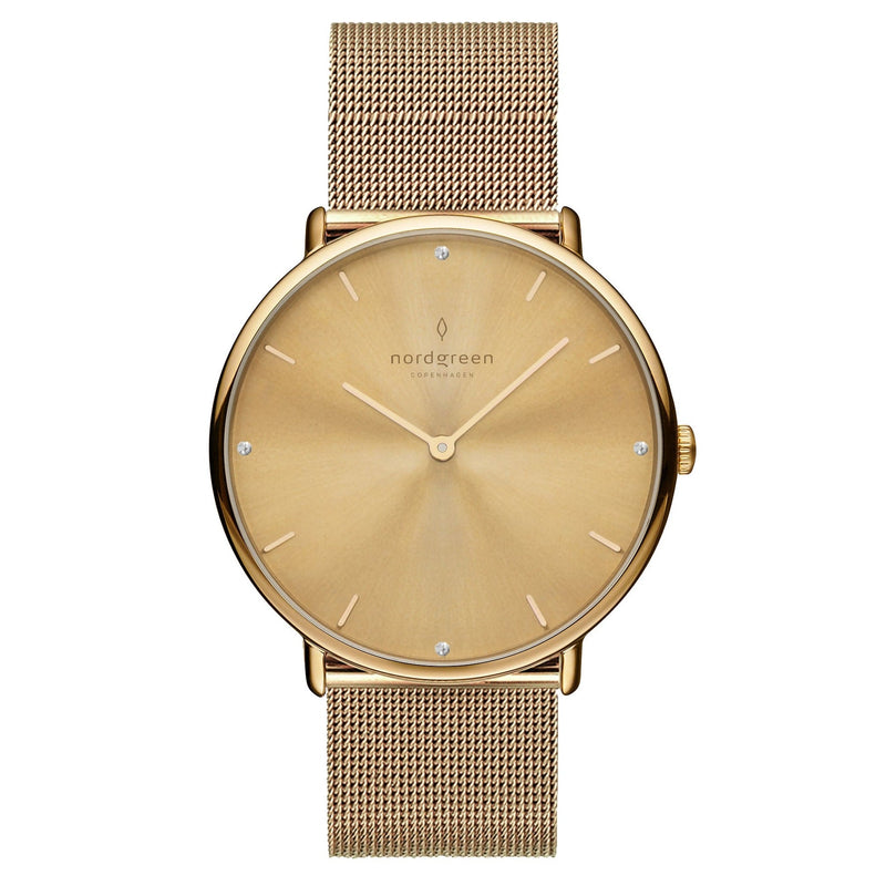 Analogue Watch - Nordgreen Native Gold Mesh 32mm Gold Case Watch