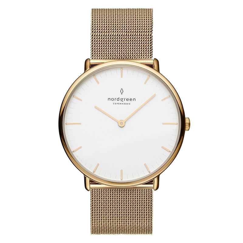 Analogue Watch - Nordgreen Native Gold Mesh 32mm Gold Case Watch