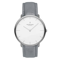 Analogue Watch - Nordgreen Native Grey Leather 32mm Silver Case Watch