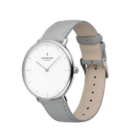 Analogue Watch - Nordgreen Native Grey Leather 32mm Silver Case Watch