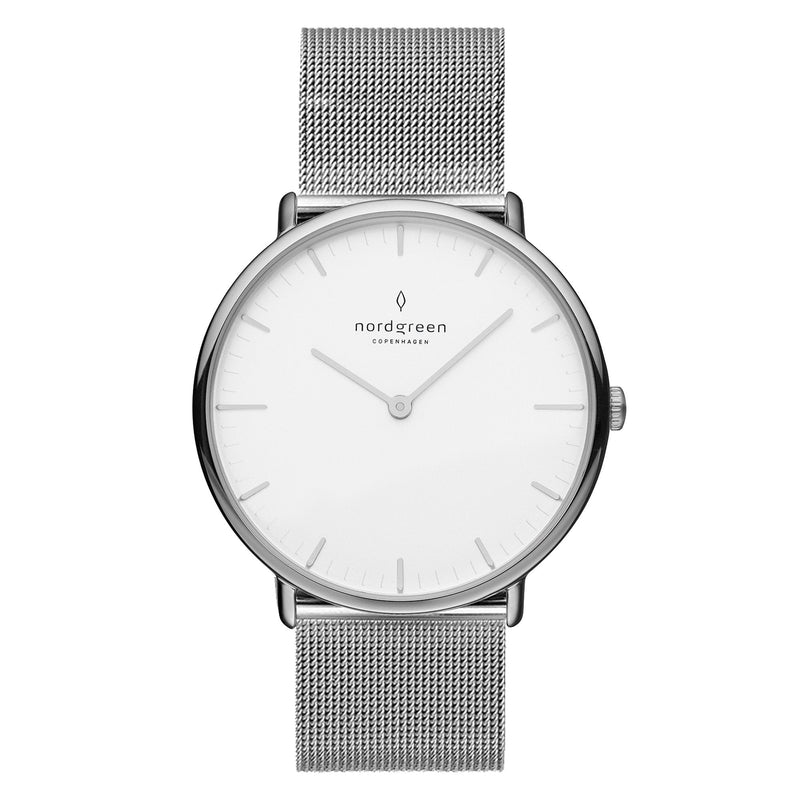 Analogue Watch - Nordgreen Native Silver Mesh 32mm Silver Case Watch