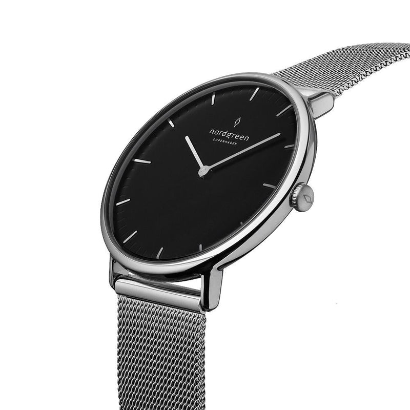 Analogue Watch - Nordgreen Native Silver Mesh 32mm Silver Case Watch