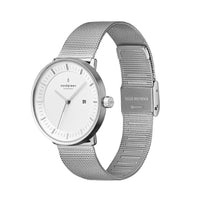 Analogue Watch - Nordgreen Philosopher Silver Mesh 40mm Silver Case Watch