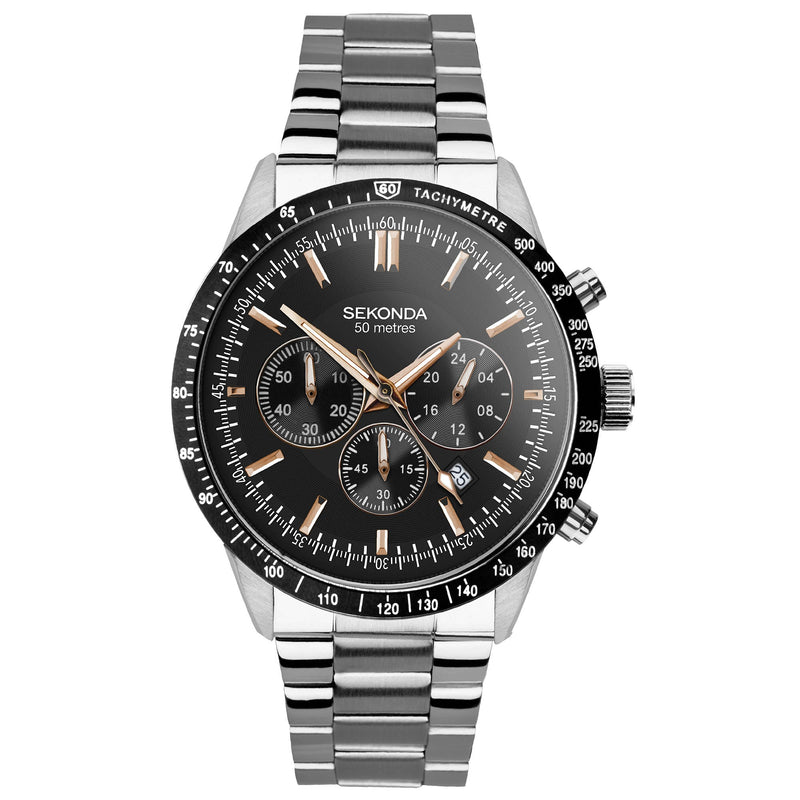 Analogue Watch - Sekonda 30023 Velocity Men's Black Watch