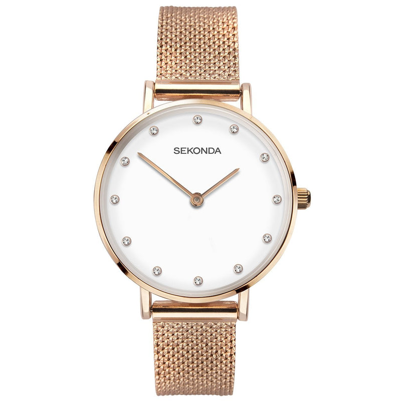 Analogue Watch - Sekonda 40027 Ladies Rose Gold Watch