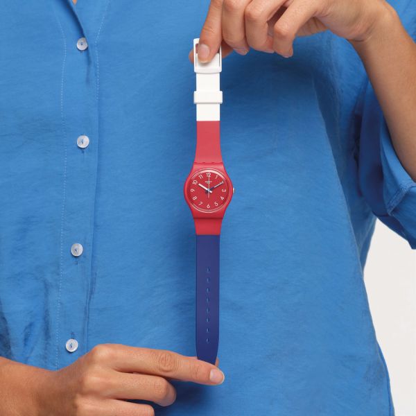 Swatch Colore Blocco New Season Women's Red Watch SO28R112 from