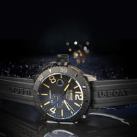 Analogue Watch - U-Boat 9015 Men's Black Sommerso Watch