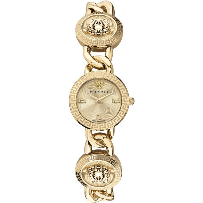 Analogue Watch - Versace Stud Icon Ladies Gold Watch VE3C00222