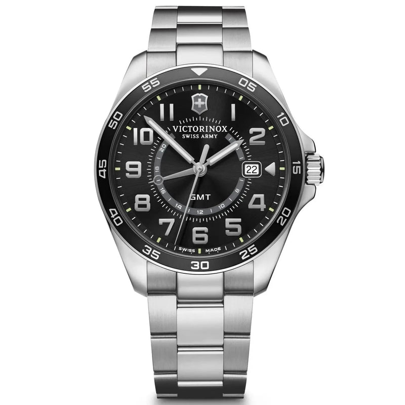 Analogue Watch - Victorinox FieldForce GMT Men;s Silver Watch 241930