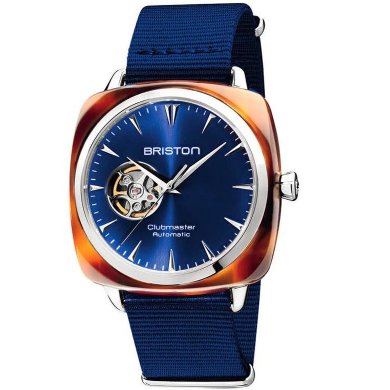 Automatic Watch - Briston Blue Clubmaster Iconic Automatic Watch 19740.SA.TI.9.NNB