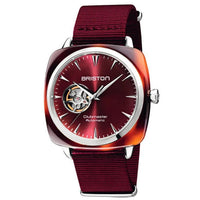 Automatic Watch - Briston Dark Red Clubmaster Iconic Automatic Watch 19740.SA.TI.8.NBDX