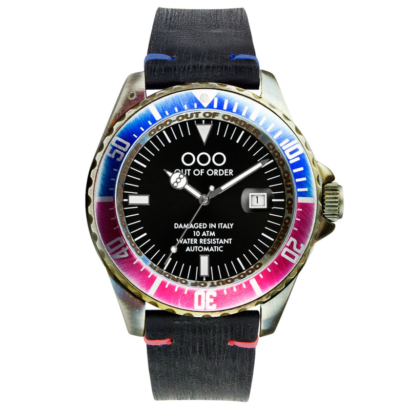 Automatic Watch - Out Of Order Men's Black Automatico Watch OOO.001-3.PE