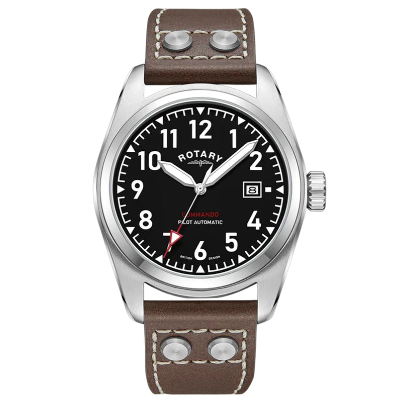 Automatic Watch - Rotary Commando Pilot Auto Men's Brown Watch GS05470/19