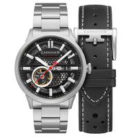 Automatic Watch - Thomas Earnshaw Men's Silvery Black Ventus Watch ES-8127-11