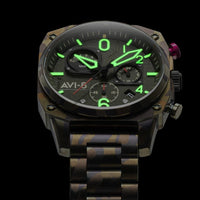 Chronograph Watch - AVI-8 Men's Ground Camo Hawker Hunter Watch AV-4052-22