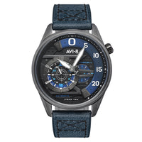 Chronograph Watch - AVI-8 Midnight Navy Hawker Harrier II Chronograph Watch AV-4070-02