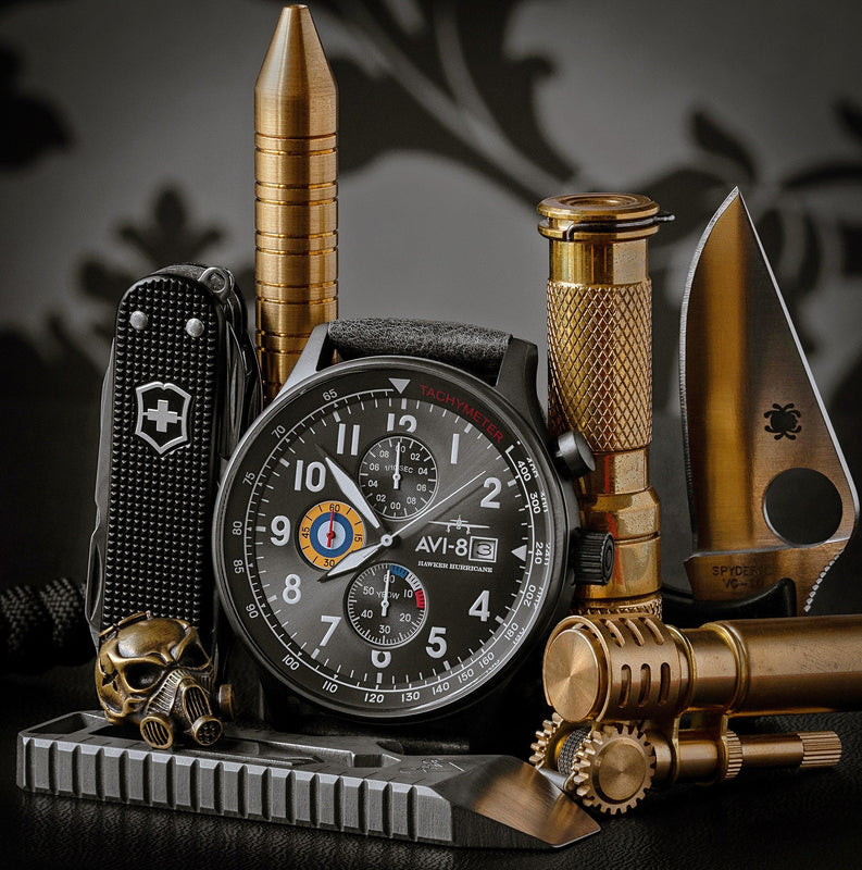 AVI-8 Hawker Harrier II Matador Chronograph Black Brown | Chronograph,  Modern mens watches, Vestal watches